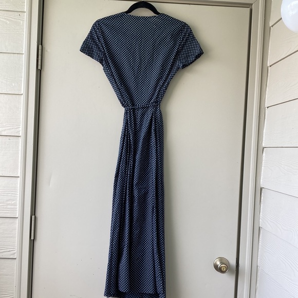 Jenni Kayne Polka Dot Cotton Wrap Style Dress - Picture 3 of 9